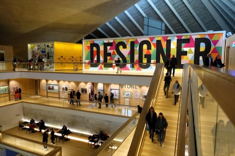 Interior of the Design Museum in Chelsea, London, reflecting a design-led business concept developed by a UK investor before an E-2 visa move to New York
