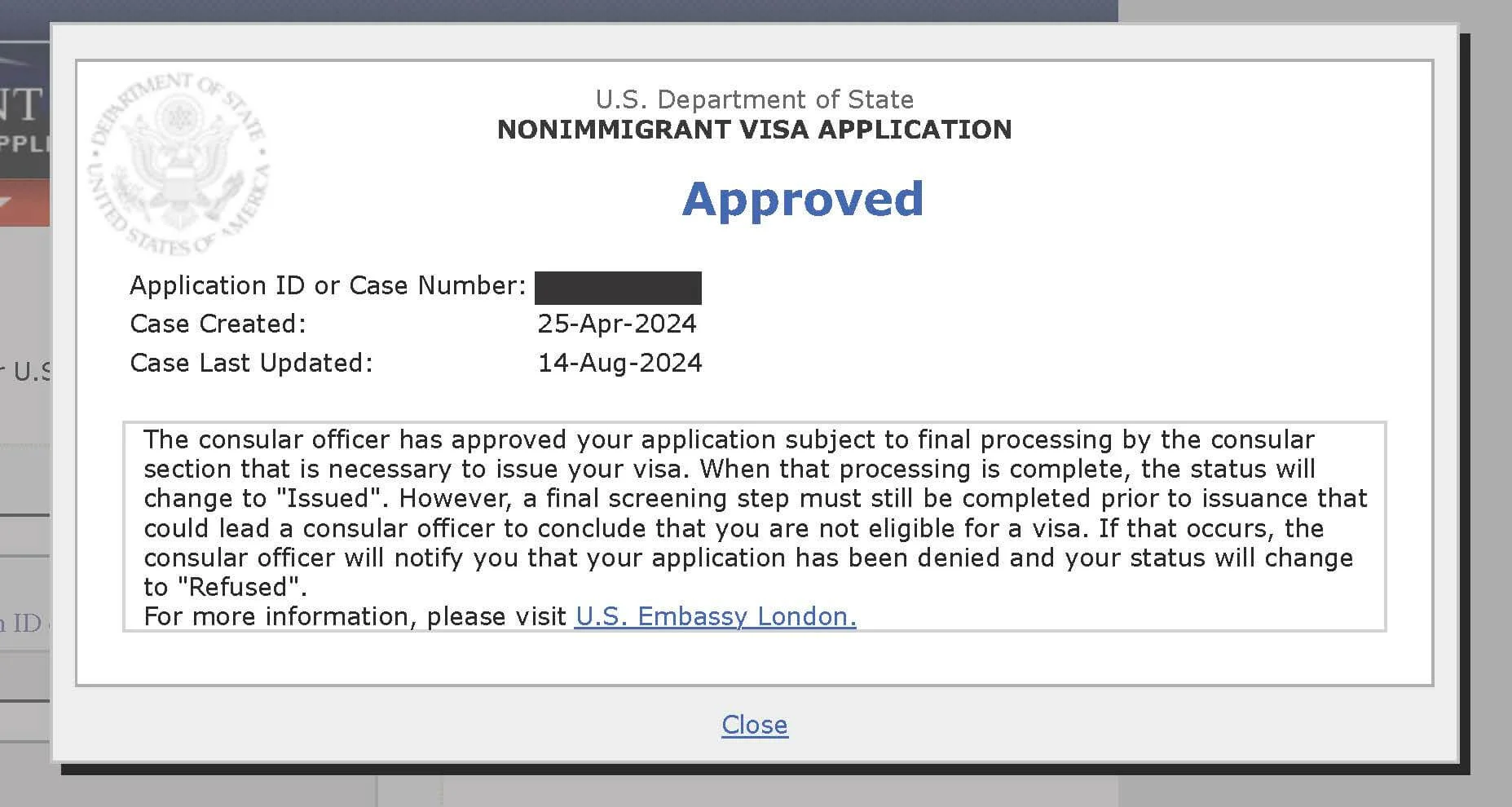August 14th, 2024. E-2 treaty investor visa approved for a UK national