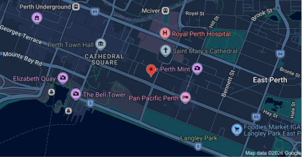 Map of Australia showing Davies and Associates office location in Perth, Western Australia