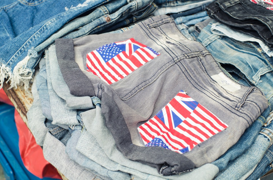 Jeans made in the U.K. being sold in the U.S.