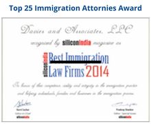 Top 25 Immigration Attornies Award